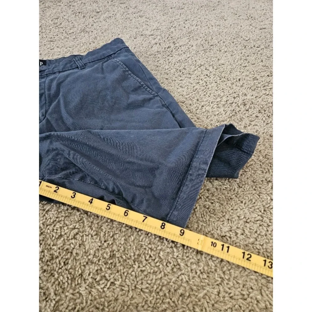 GAP Mens Navy Blue Essential Khaki Chino Shorts Size 34 Stretch Cotton Twill